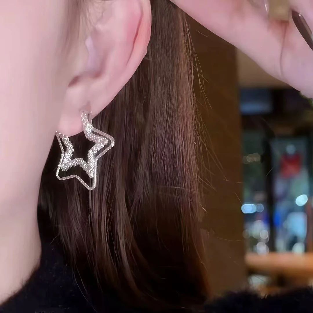 铜合金耳饰 日月/云朵/宇宙耳环耳圈气质个性手工N4144