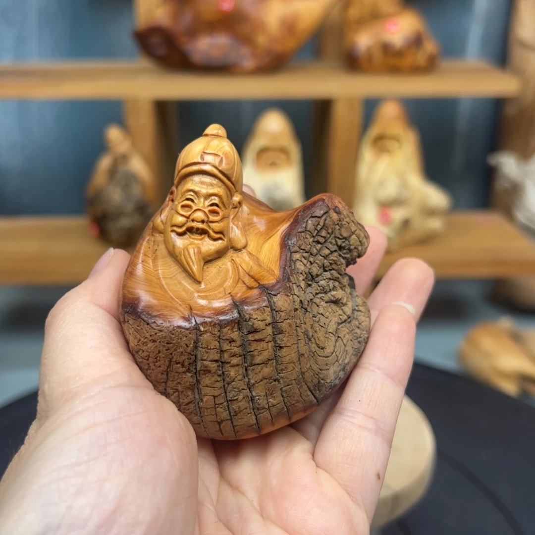 木翻*翻崖柏木摆件手把件