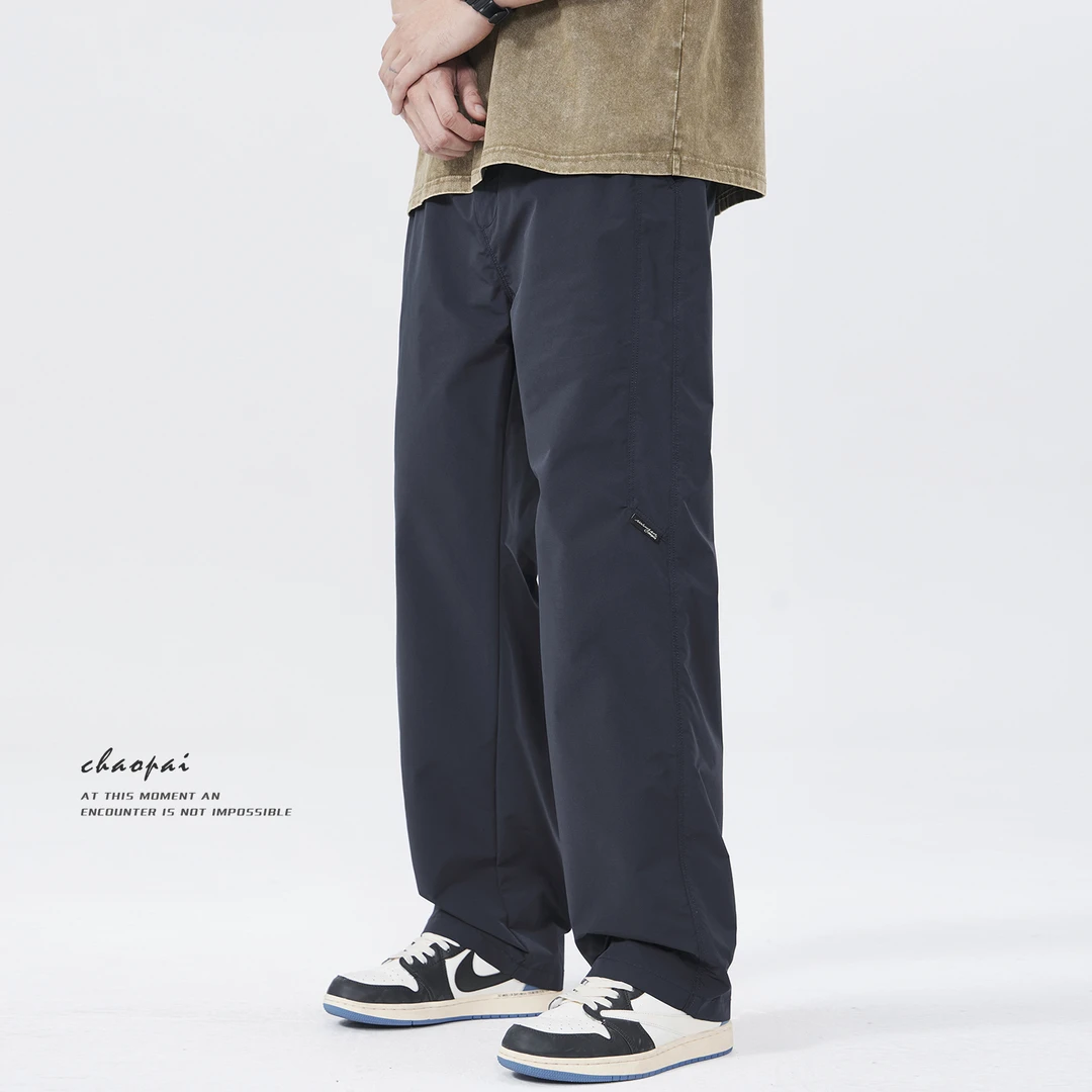 直筒百搭裤子男夏季新款美式潮牌户外三防冲锋裤宽松阔腿男士长裤