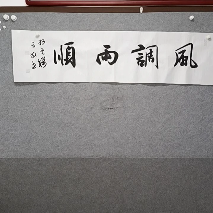 书法风调雨顺40对开书法作品