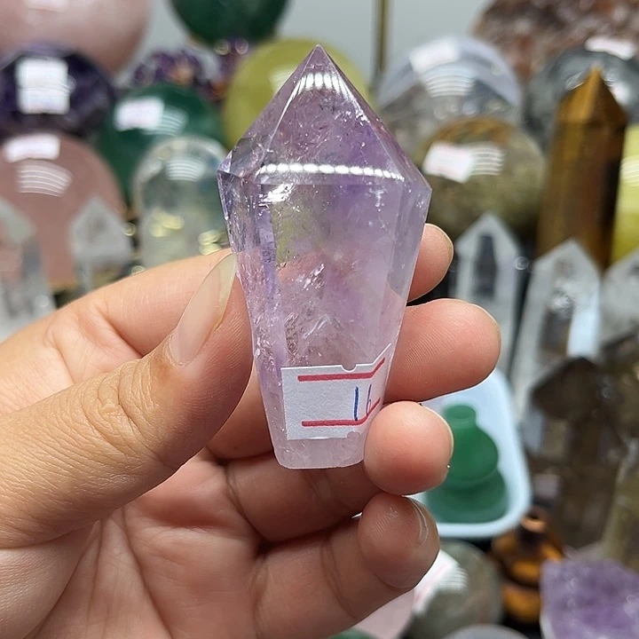 未镶嵌珠宝半成品水晶58克紫水晶柱