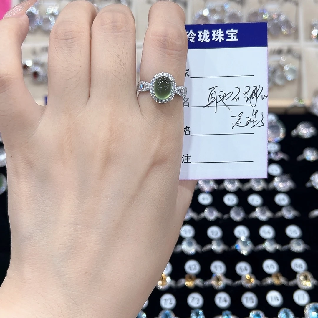 再***！银S925镶嵌戒指黄晶