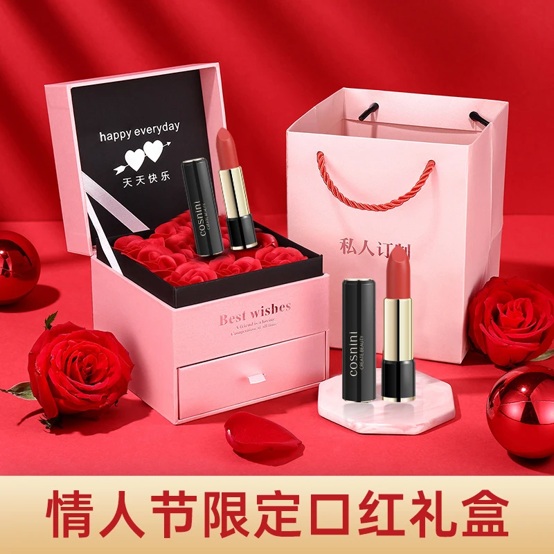 【官方正品】大牌正品口红不掉色哑光唇膏显白滋润持久礼盒装送女友