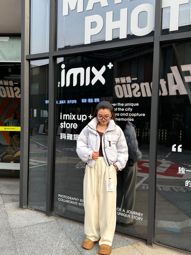 加绒加厚米色糯米裤休闲时尚