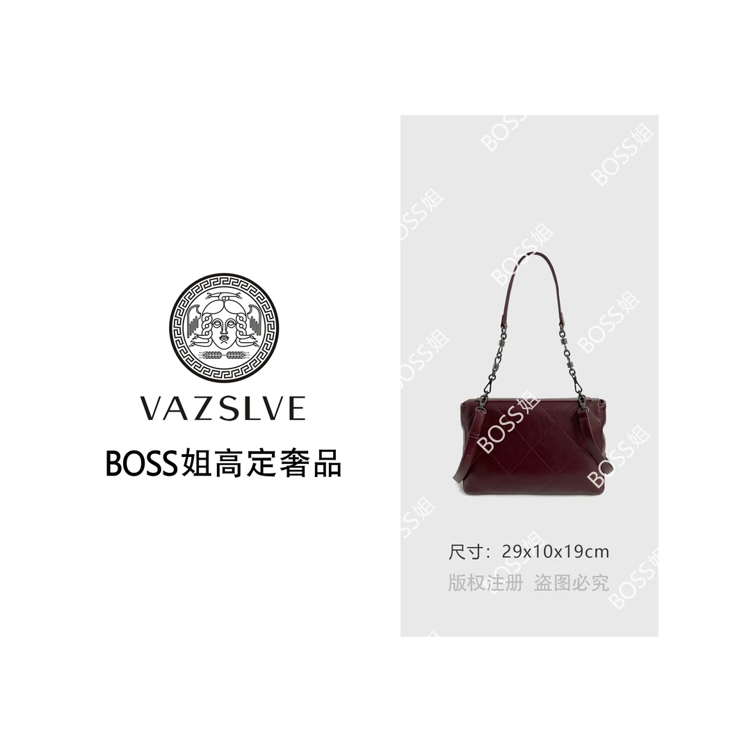 【VAZSLVE/全新奢品】捡漏  秋季新款轻奢小包GQ-9001-安可拉红