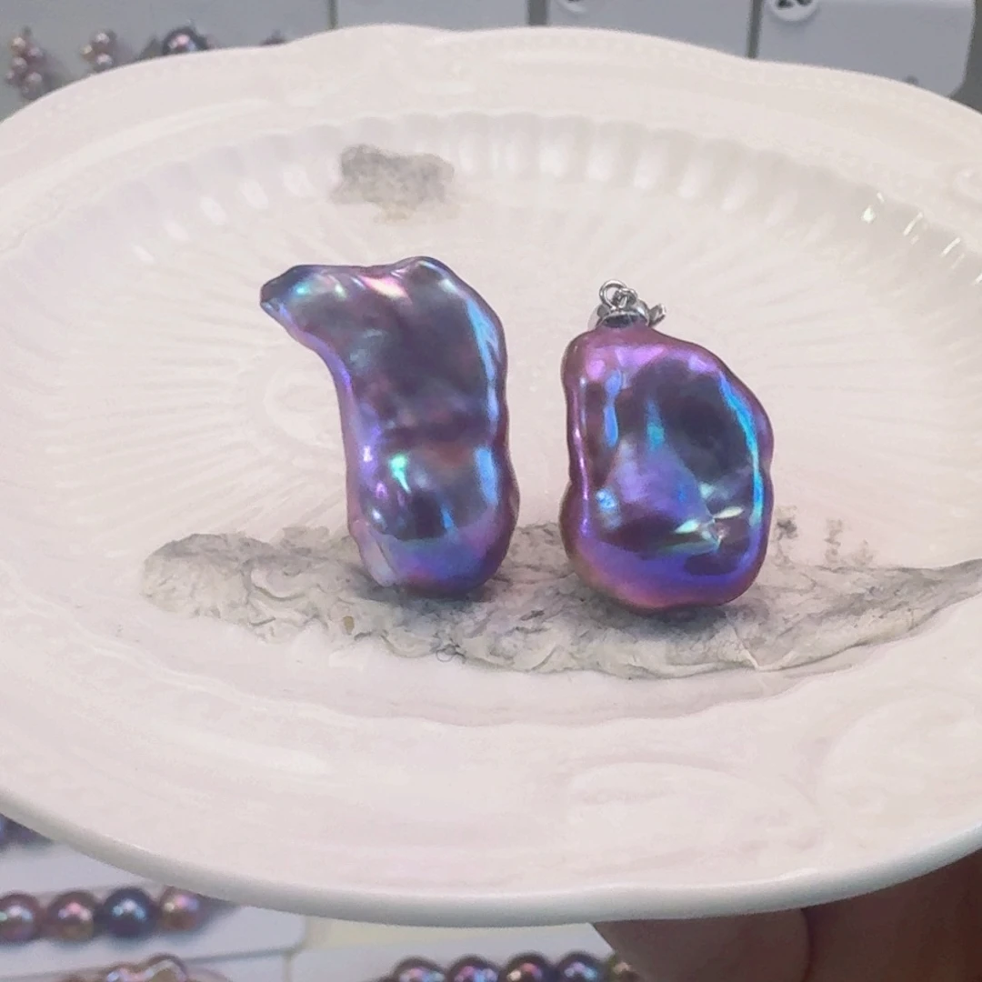 淡水珍珠吊坠(不含链)未镶嵌哮*