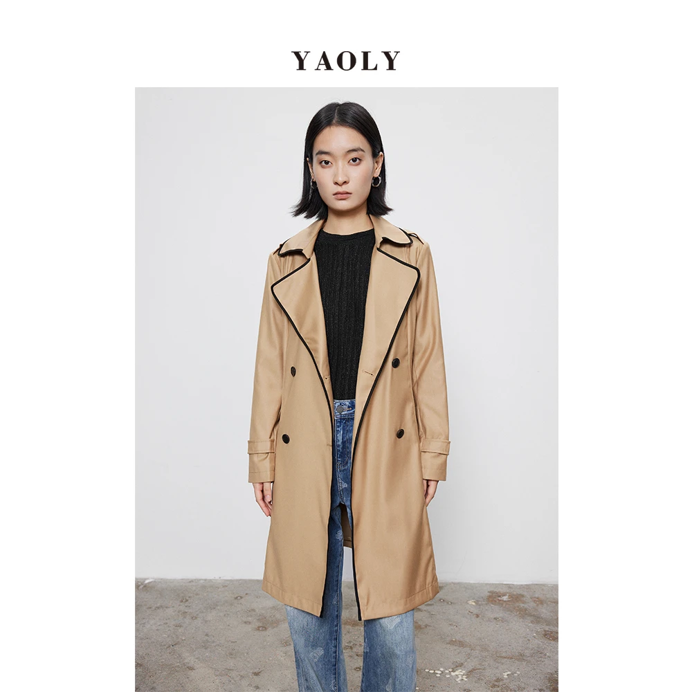 【臻臻专属】姚领yaoly专柜正品新款 春秋中长款风衣843030843