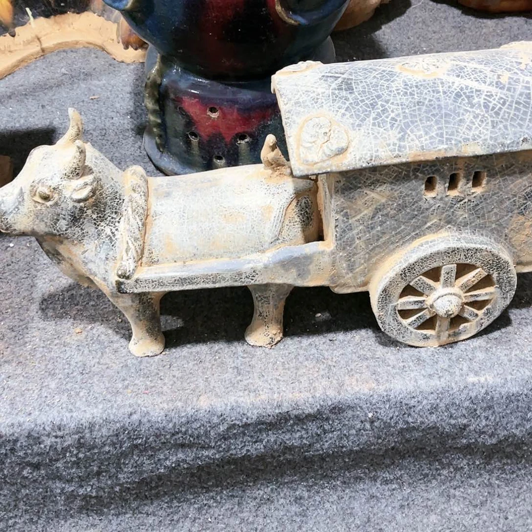 瓦当摆件摆件茶的陶瓷九****)