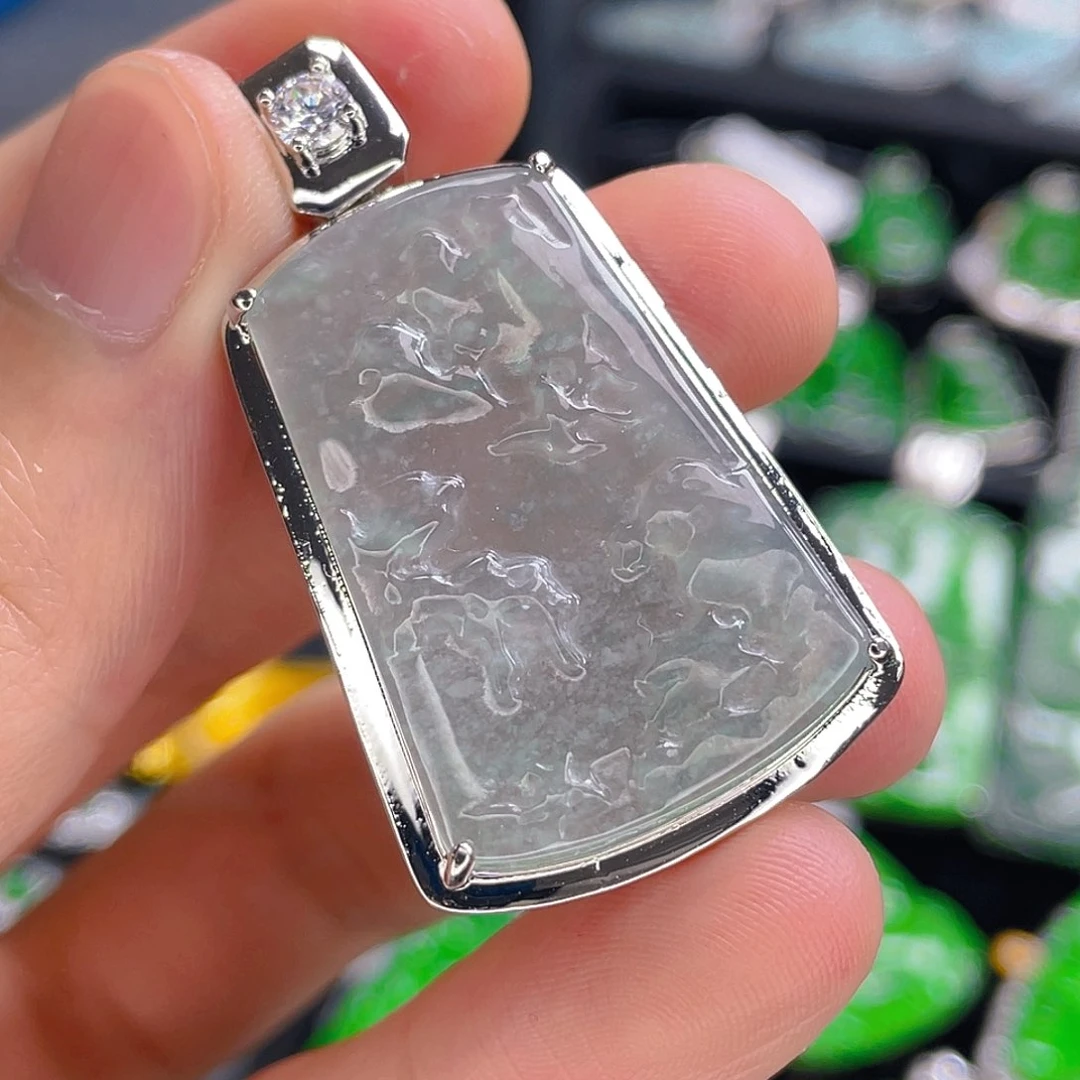 翡翠未镶嵌吊坠(不含链)