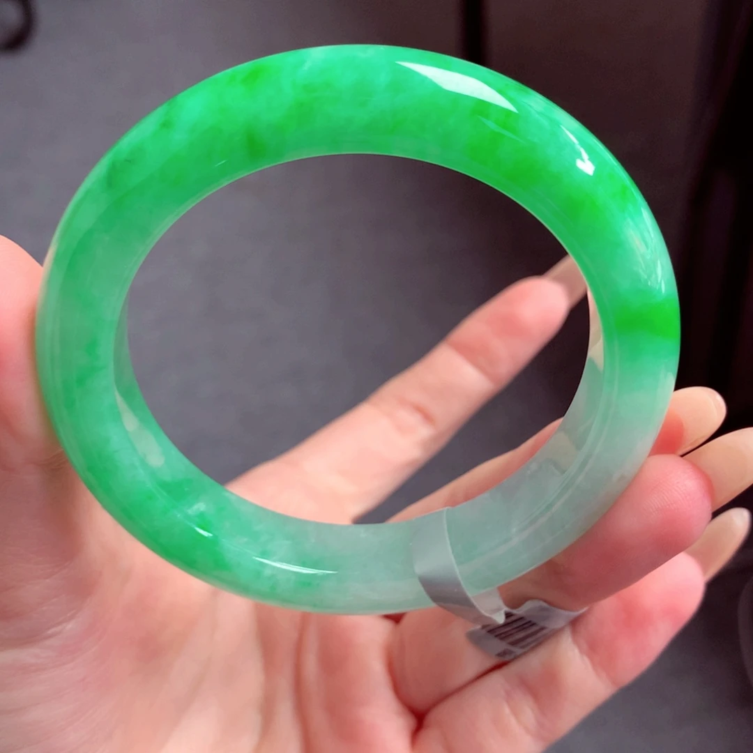 宫***岚翡翠未镶嵌手镯翡翠