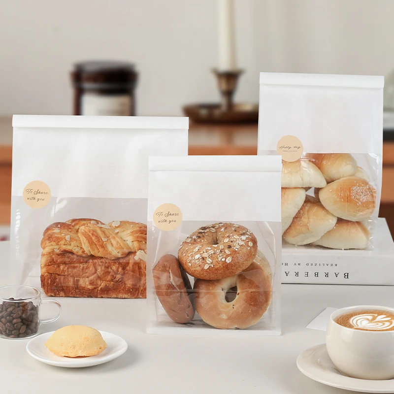 吐司面包麻薯包装袋烘焙餐包土司自封袋子饼干收纳牛皮纸