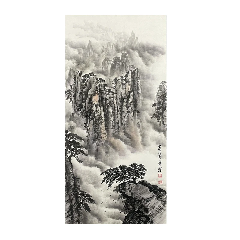 c-2660董老师50*100托底山水