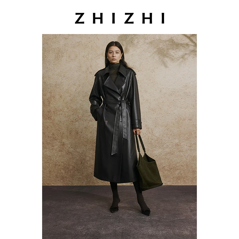 致知 秋夜雨 长风衣H型廓形经典干练25年秋季新款ZZ2EAWFQ007