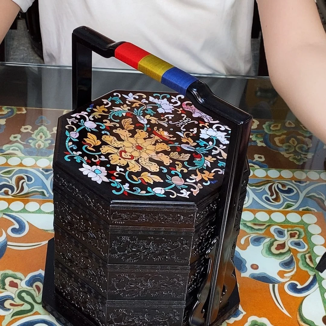 黑酸枝木类成套家具紫光檀提篮