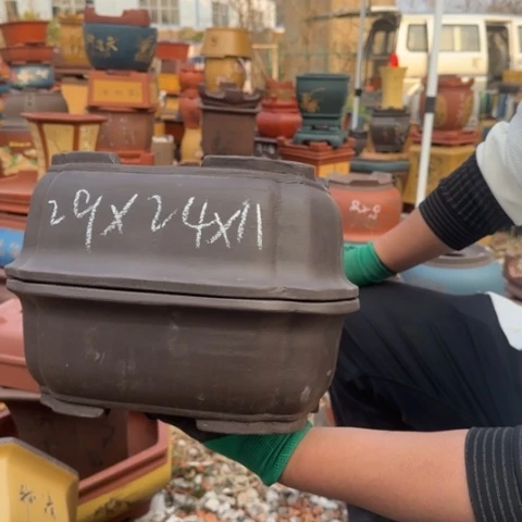 红陶紫砂花盆盆景盆栽瑕疵