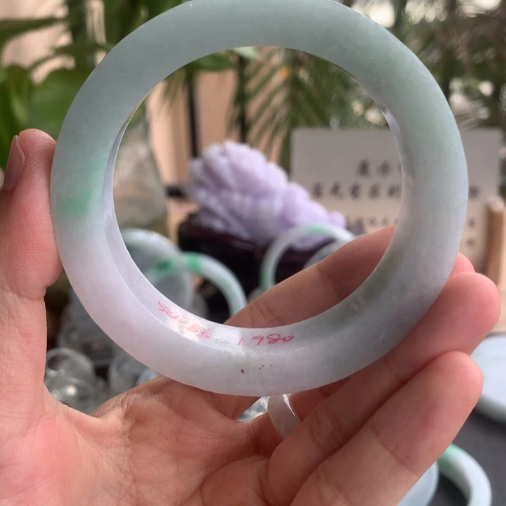 定制翡翠未镶嵌手镯54-56