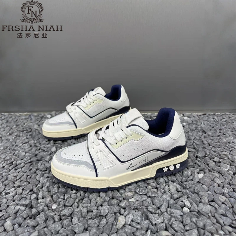 法莎尼亚秋季新款休闲鞋轻便防滑男鞋潮流高级感秋季复古透气板鞋