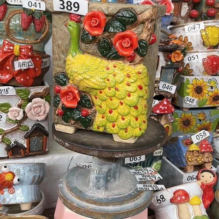 紫砂花盆粗陶材质多肉花盆