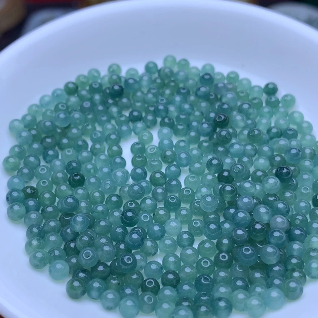 翡翠散珠卡4冰蓝水50个