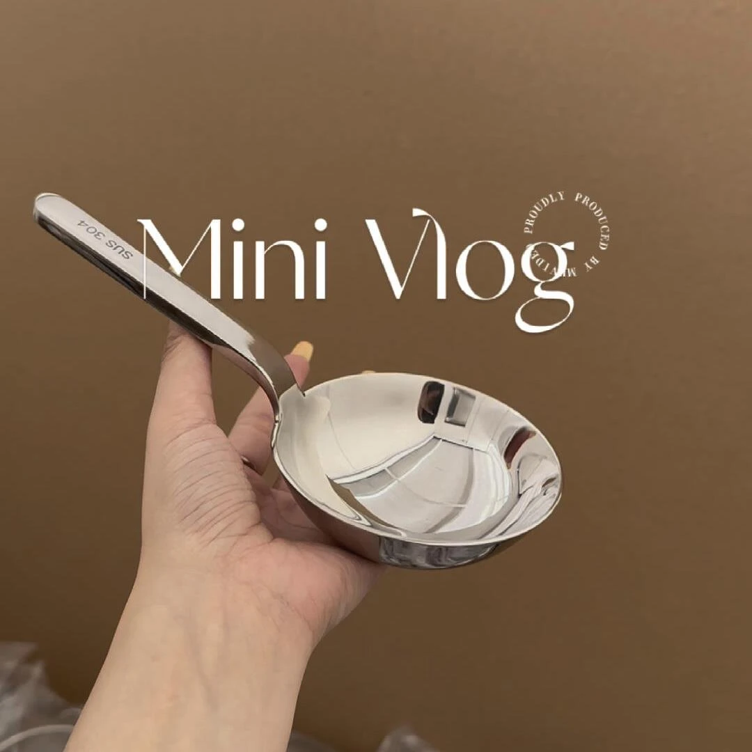 大圆勺短柄不锈钢大头螺蛳粉嗦粉盛汤勺分餐勺米面勺深口喝汤勺