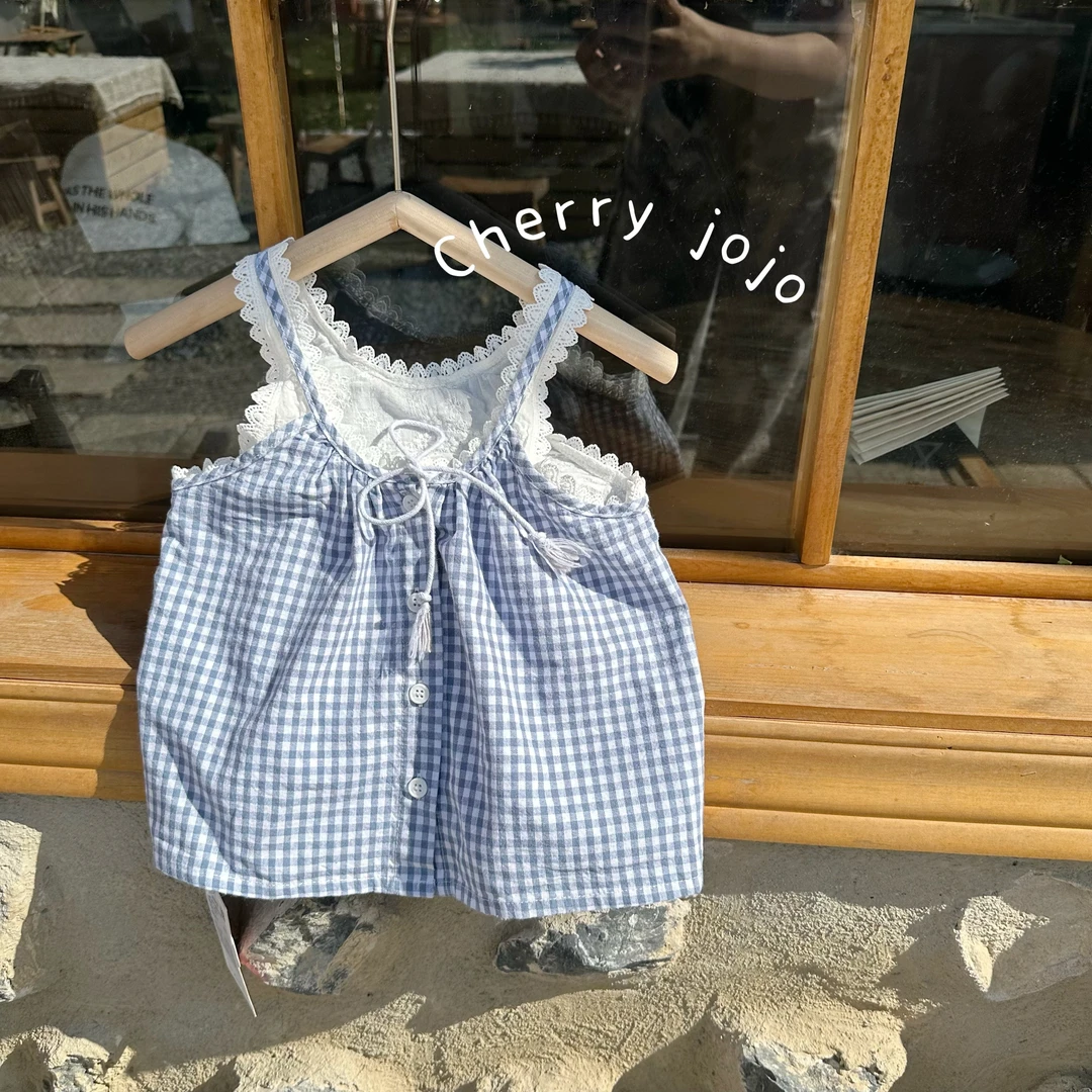 YTJJ·25夏~格子蕾丝吊带25336（汉服）