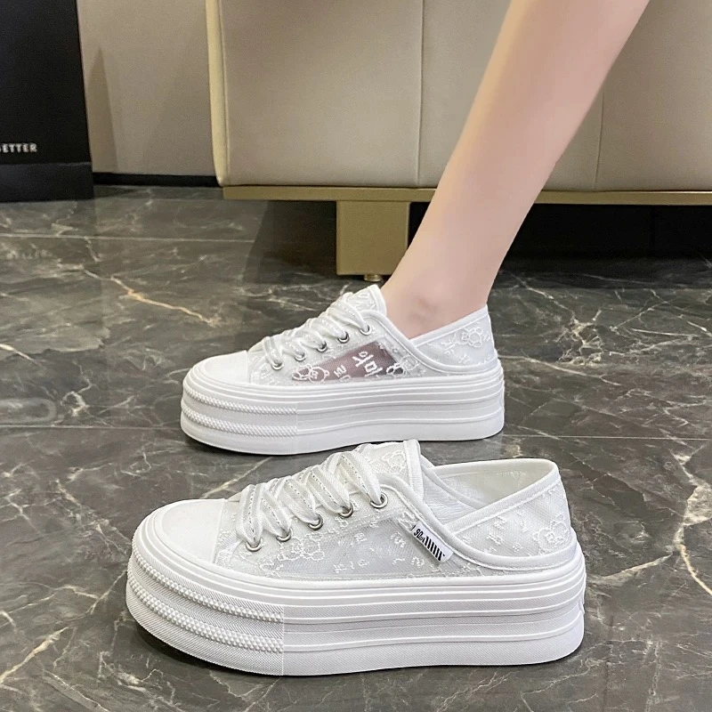 女生学生休闲百搭系带网面透气板鞋BR612