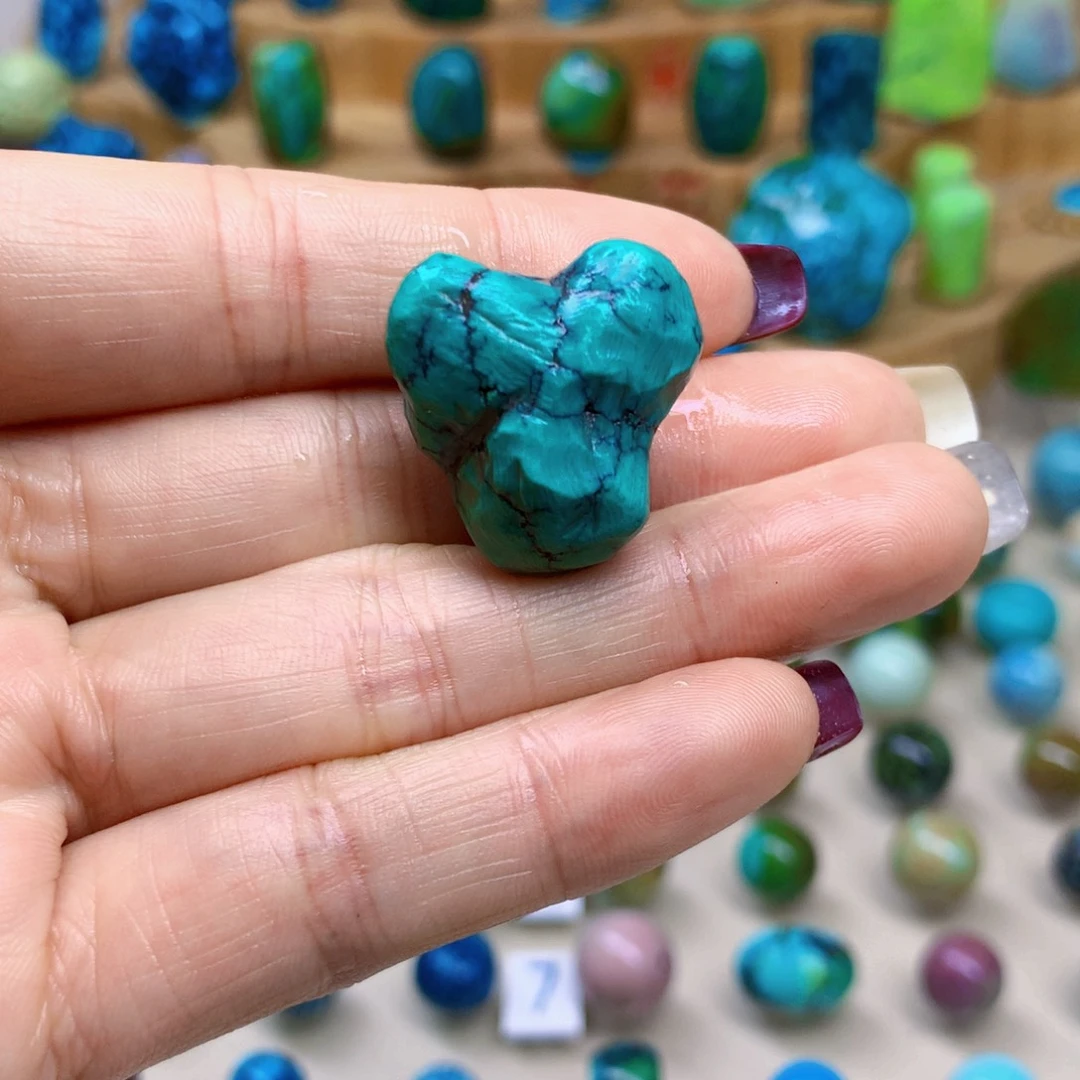 绿松石未镶嵌三彩随行