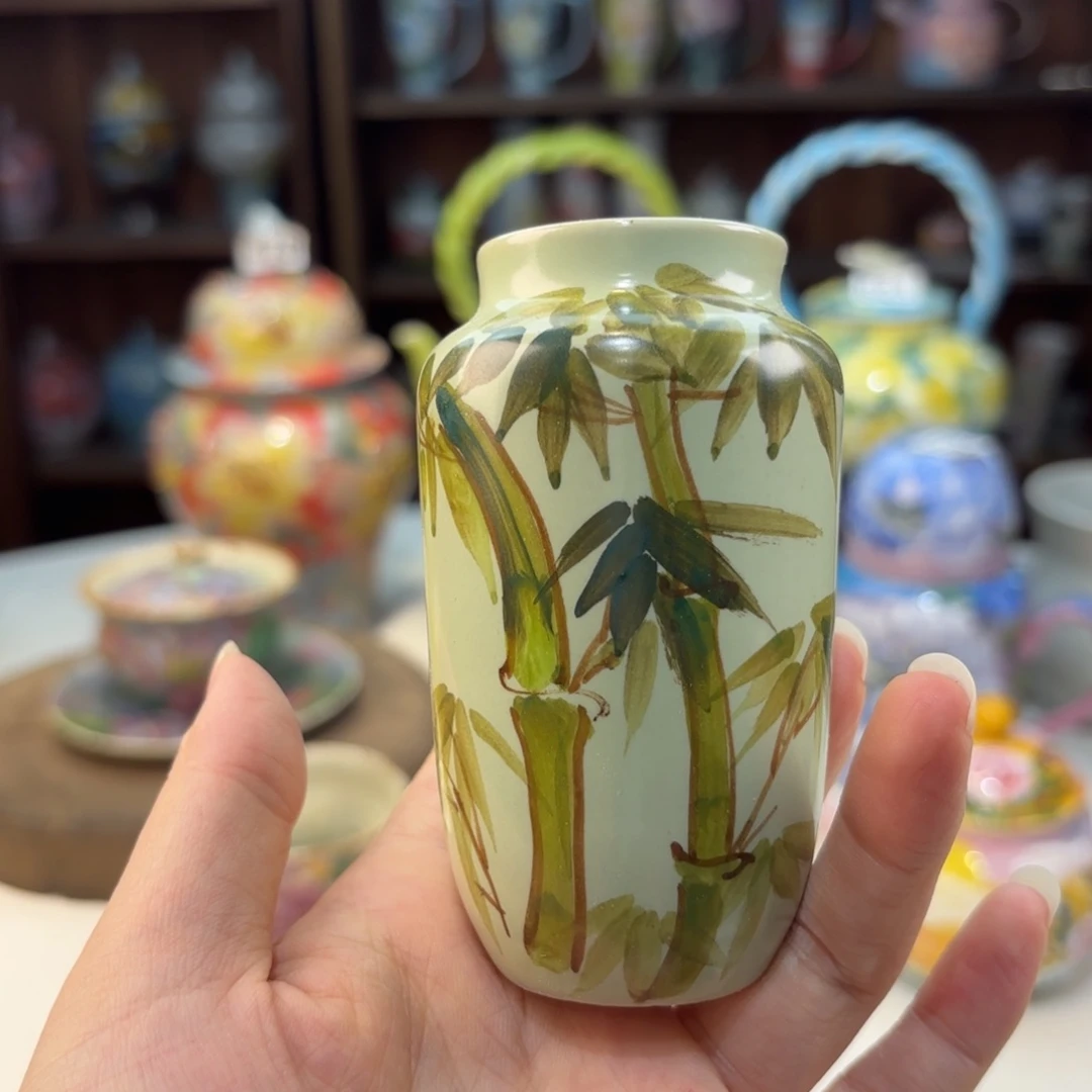 瓷片景德镇手绘高温釉下彩陶瓷茶具