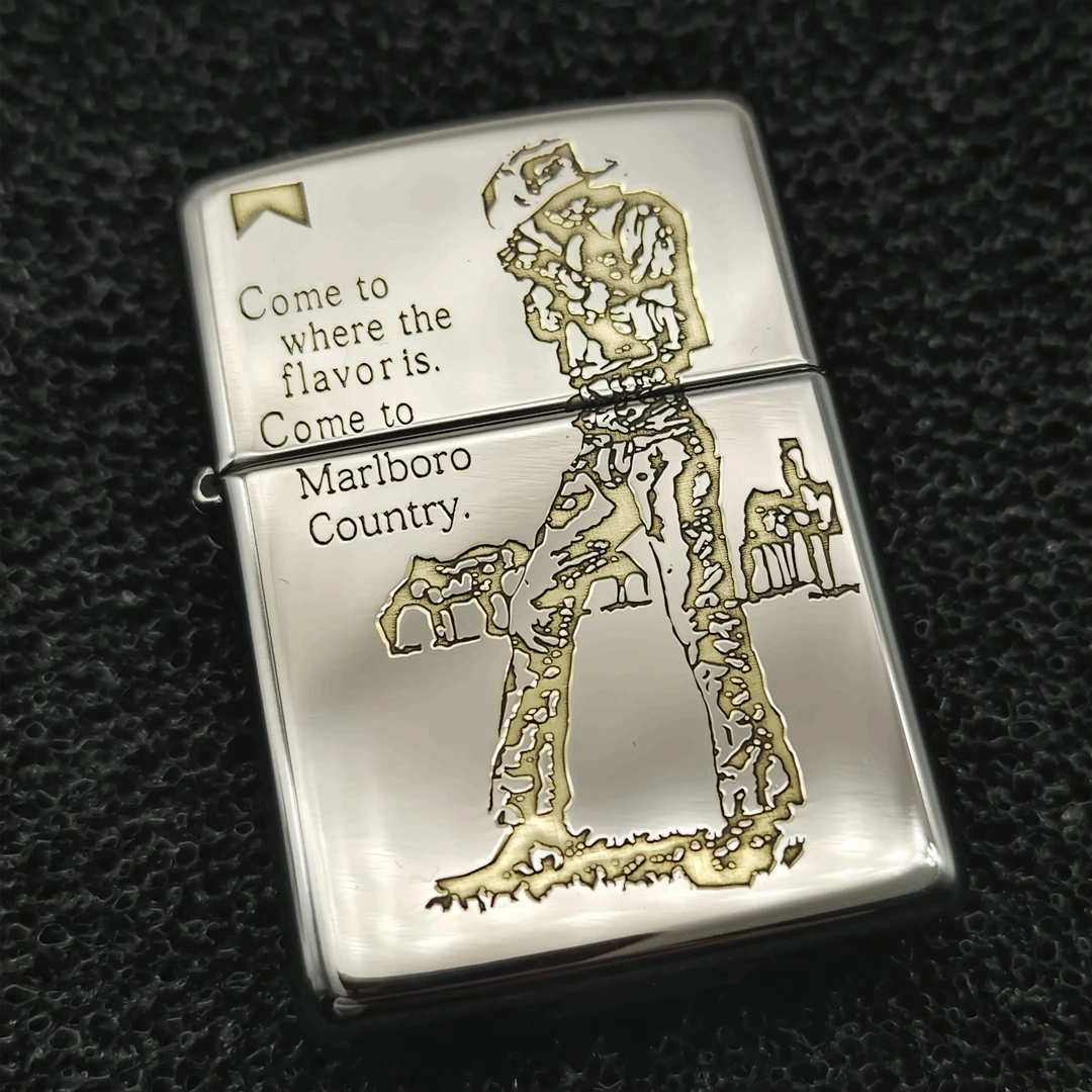 ZIPPO/之宝打火机盔甲万宝路站姿男士个性防风煤油打火机DYJ1