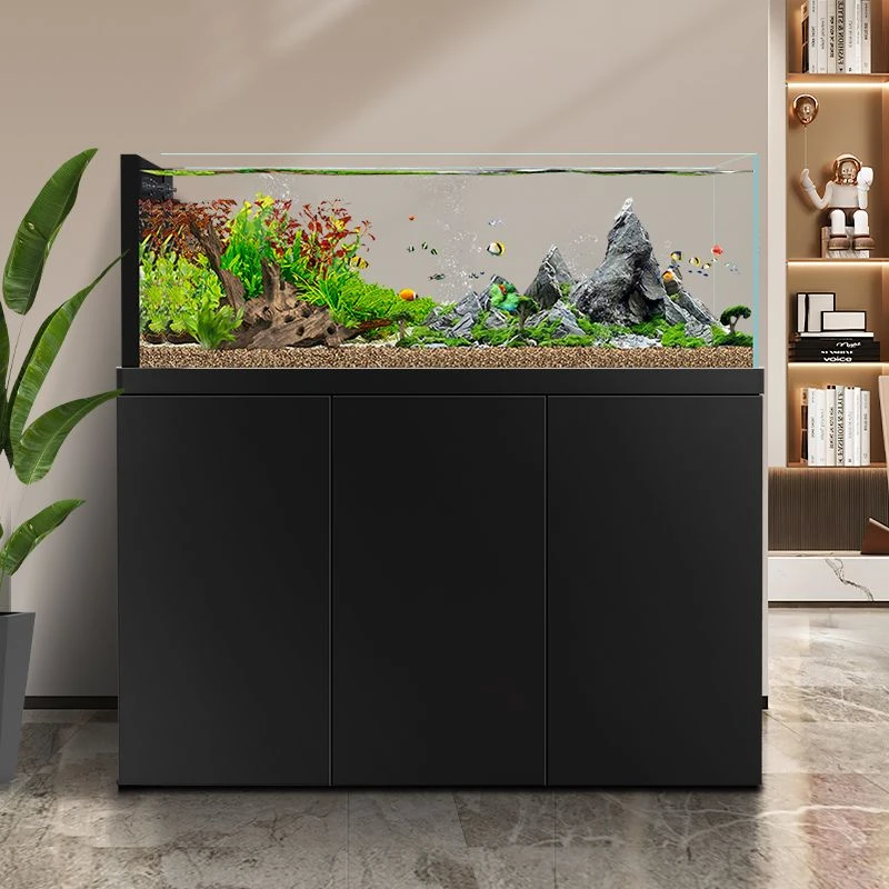 极窄溪流缸鱼缸侧溢流超白底滤客厅大中型原生缸南美缸兰寿缸三湖