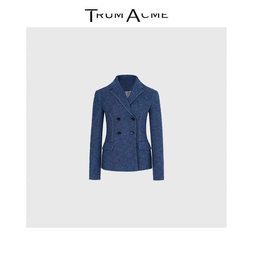 TrumAcme~2025秋季新款羊毛混纺外套女夹克外套时尚百搭收腰显瘦