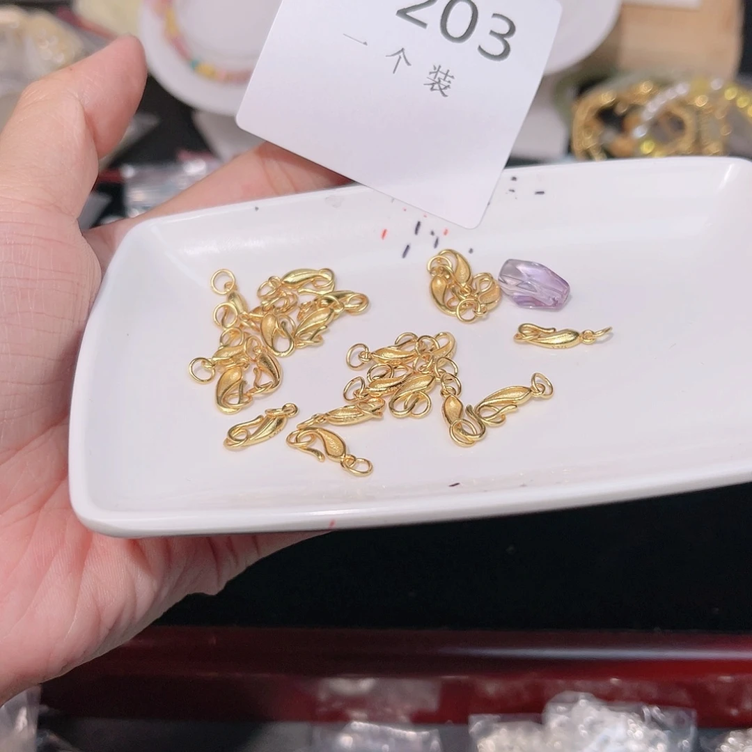 紫晶珠宝半成品银S925镀金镶嵌203