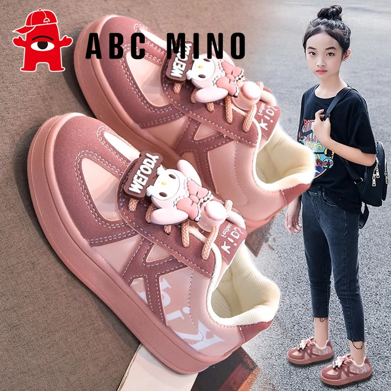 ABC MINO女童运动鞋女孩美乐蒂儿童鞋子秋季女孩软底德训板鞋学生
