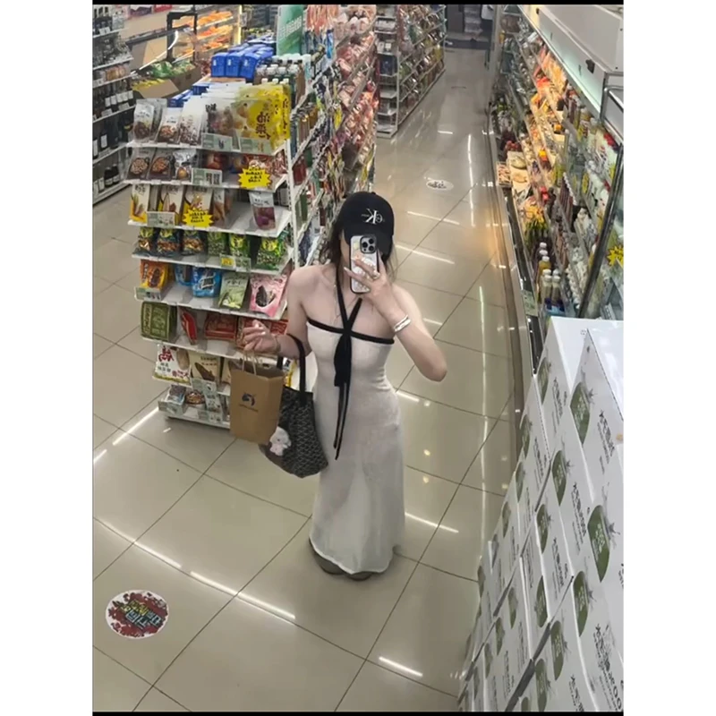 parkyeon纯欲性感抹胸连衣裙女夏季新款独特漂亮修身显瘦包臀长裙