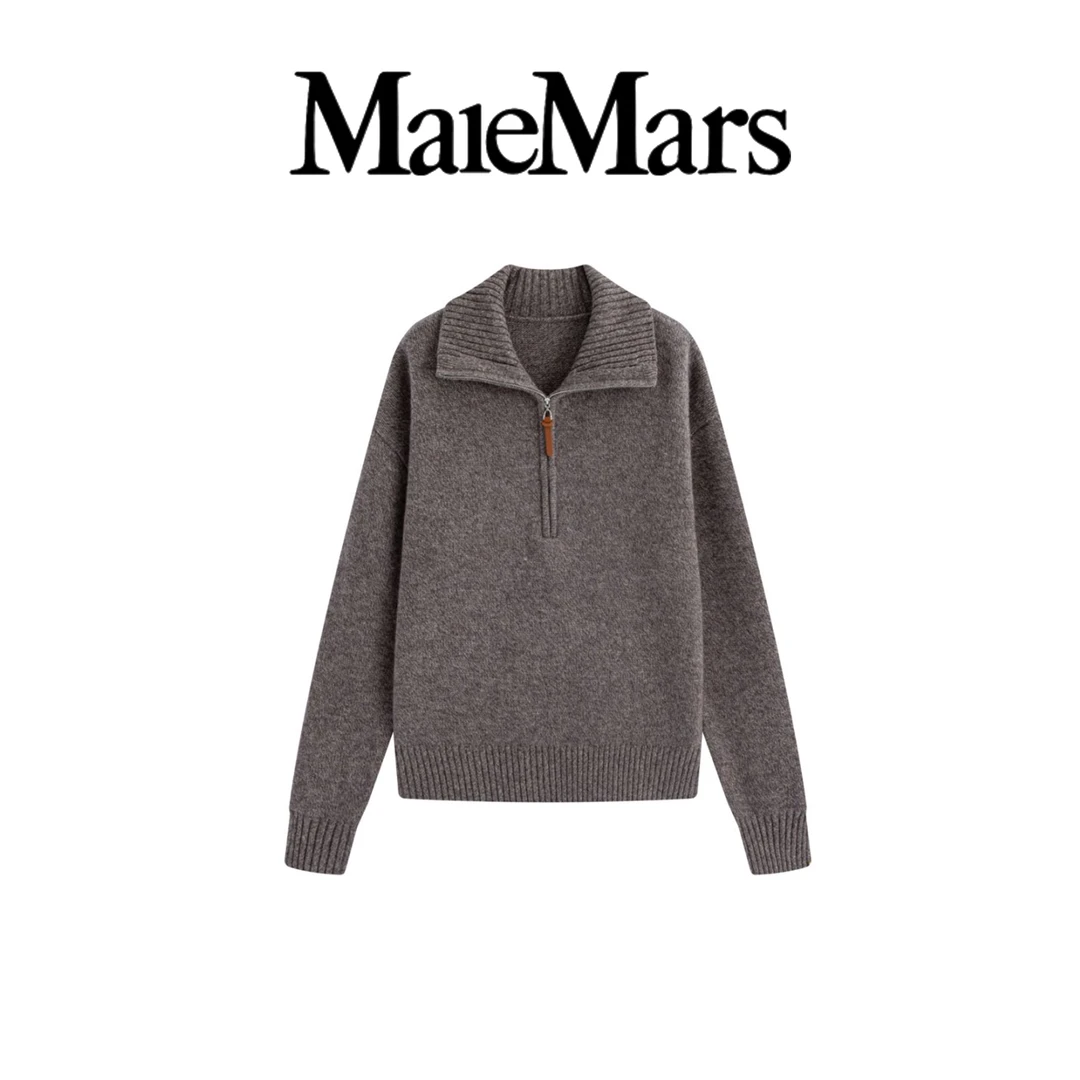 秋冬装慵懒老钱风针织花纱新款加厚半开领秋冬时尚设计师款上衣