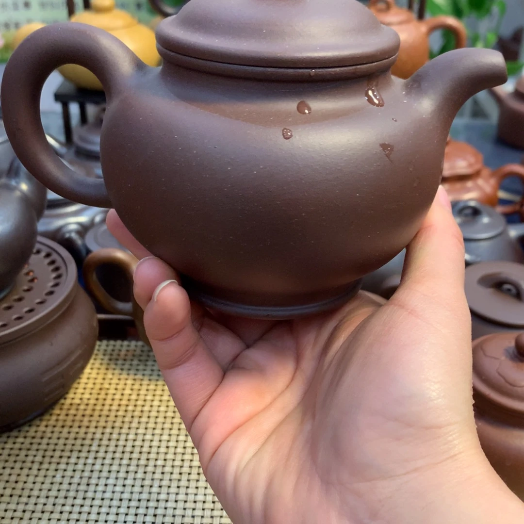 茶壶紫砂宜兴原矿紫泥360cc