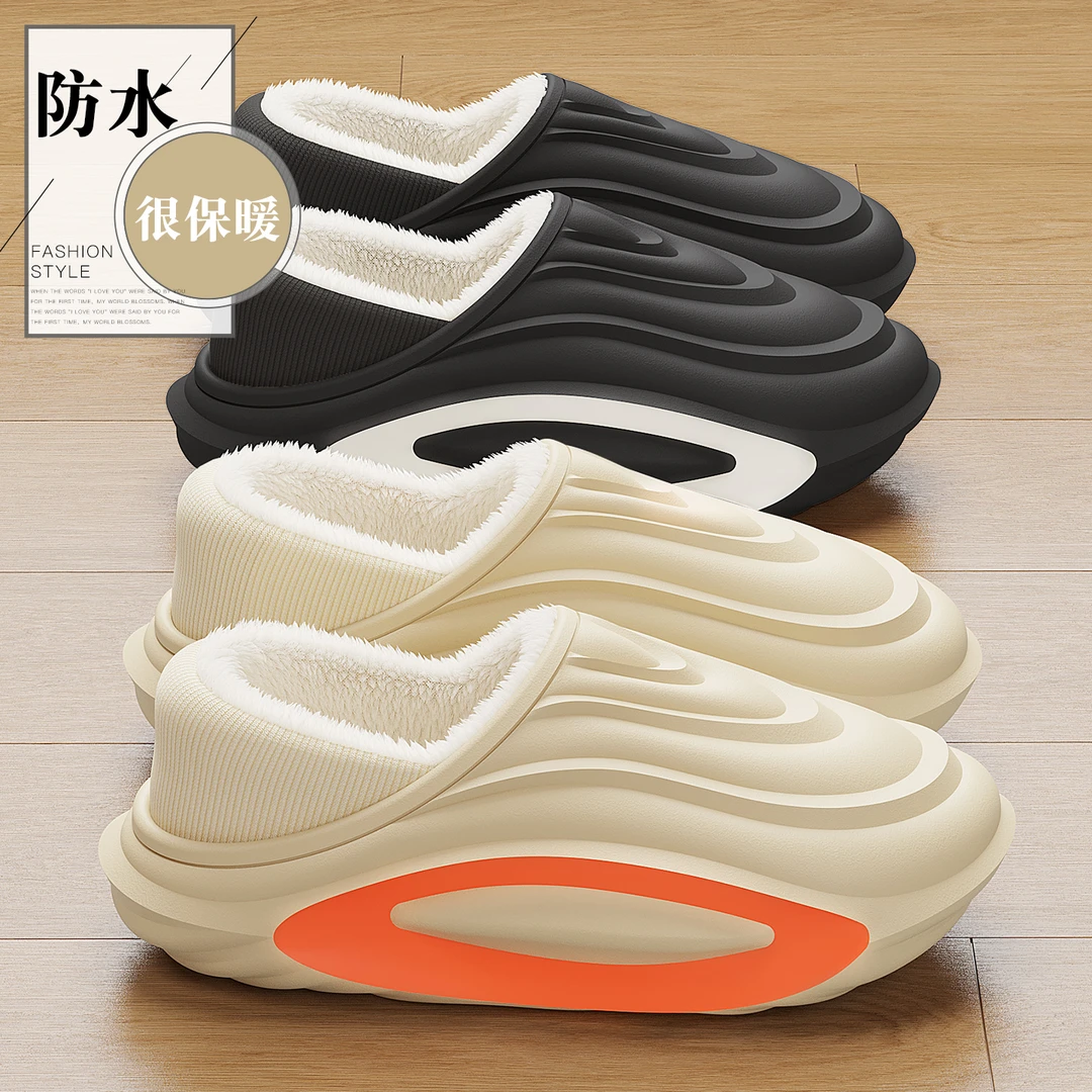 防水包跟棉拖鞋男款冬季2025新款爆款家居外穿防滑加绒保暖棉拖女