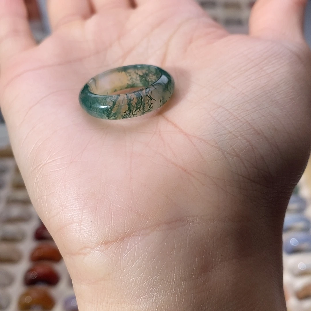 玛瑙/玉髓未镶嵌戒指A 43不退换港17+直径18.2