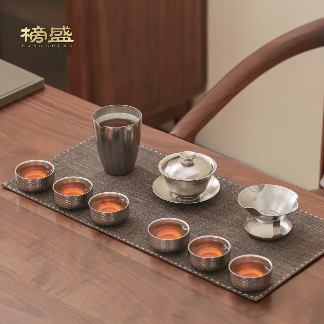 榜盛纯钛功夫茶具套装2025新款家用办公轻奢高档喝茶盖碗茶杯