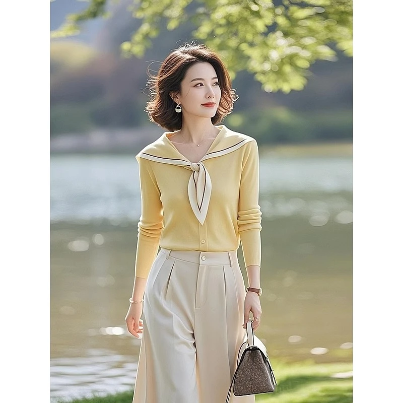 设计感洋气别致新款内搭气质黄色单穿上衣2025独特超好看春装女款