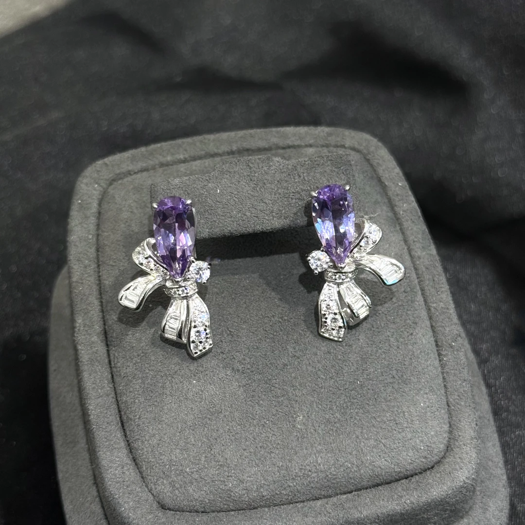 S925银紫水晶耳饰-多样性发一-ZSJ040