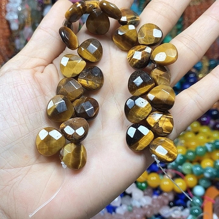 玛瑙/玉髓未镶嵌珠宝半成品虎眼切面卡13mm