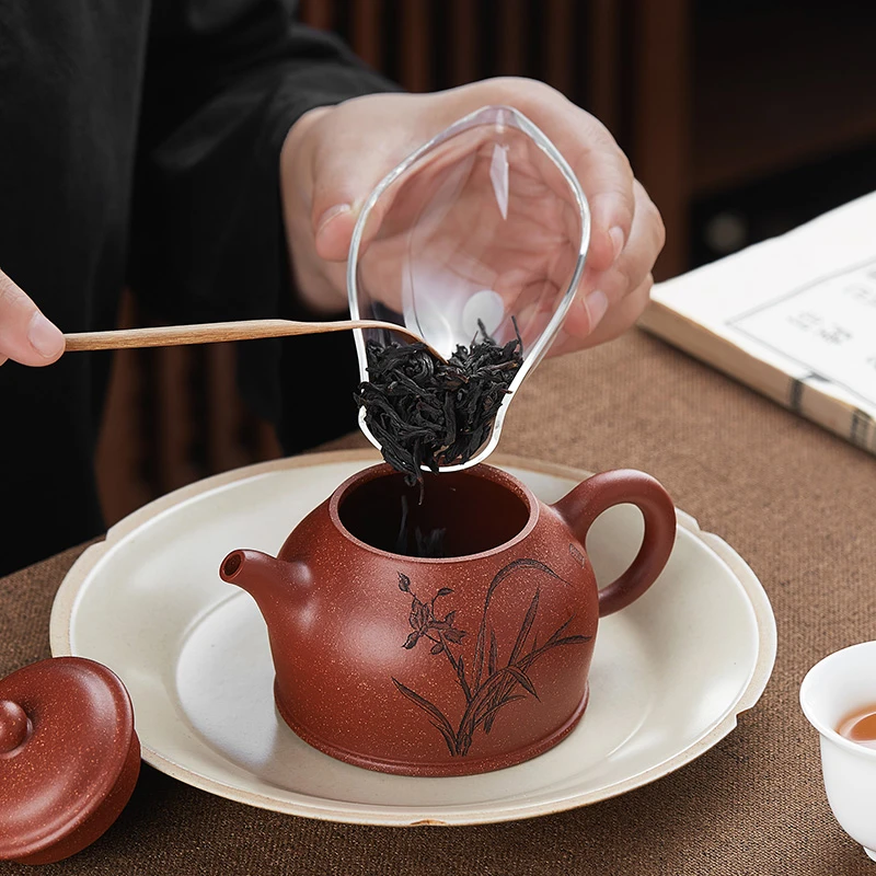 大号茶则玻璃茶则茶荷赏茶盒功夫茶具茶道配件日式透明茶具用品