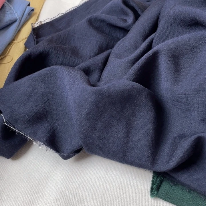 藏青棉麻2米。
