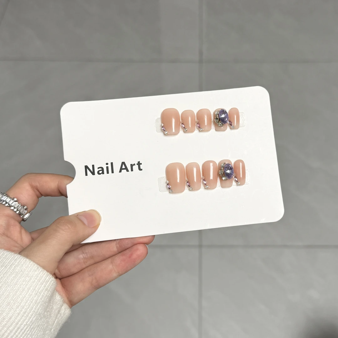 薰衣草之泪-纯手工穿戴甲 送工具包