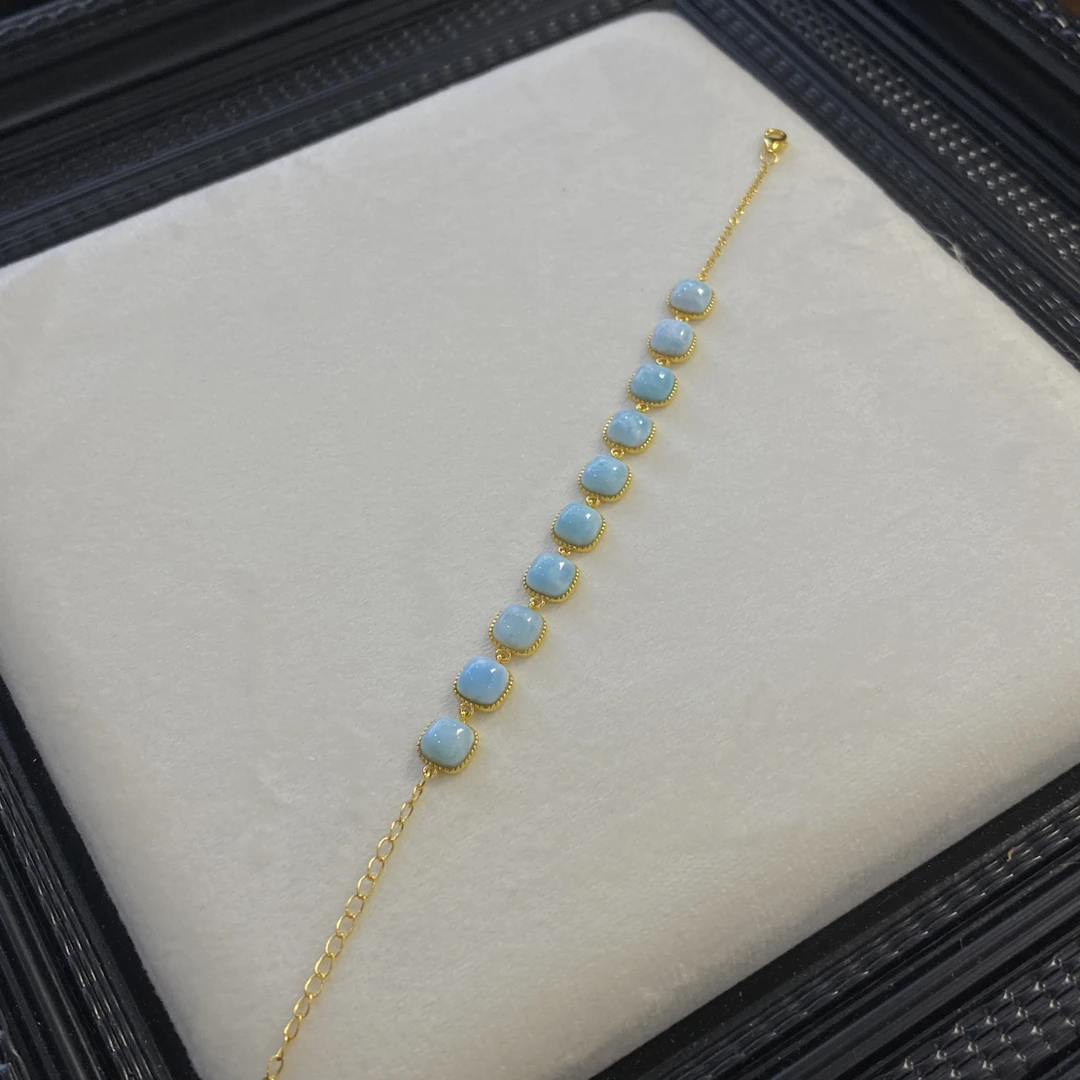 【夏日海岛】天然海纹石方糖手链L1217