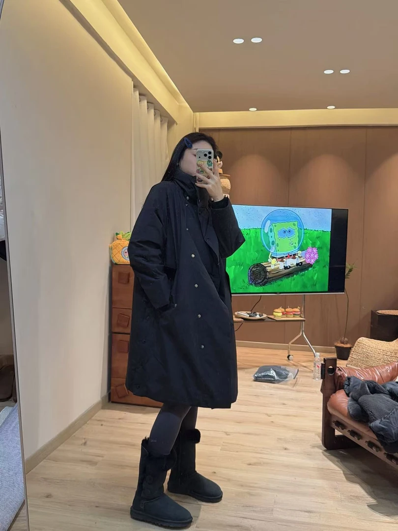 DR-立领长款风衣鹅绒羽绒服