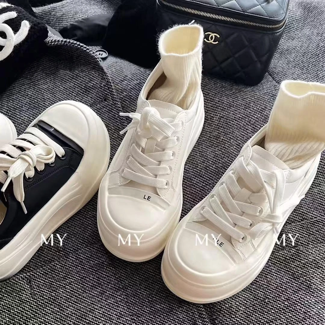 MYstudio｜春季超轻踩屎感小白鞋女厚底增高板鞋