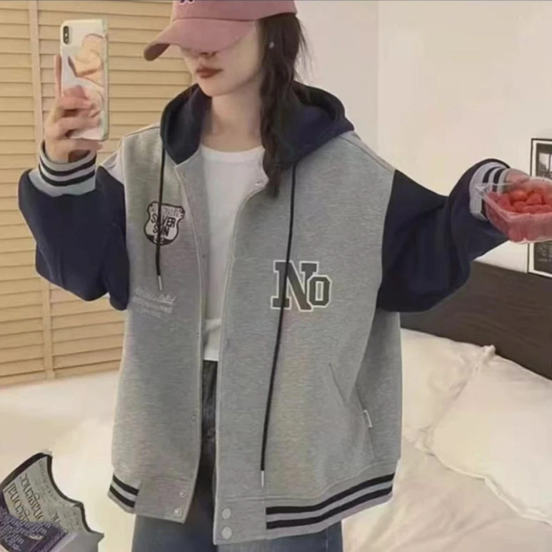 男女同款重磅南油品质韩版学院风棒球服外套