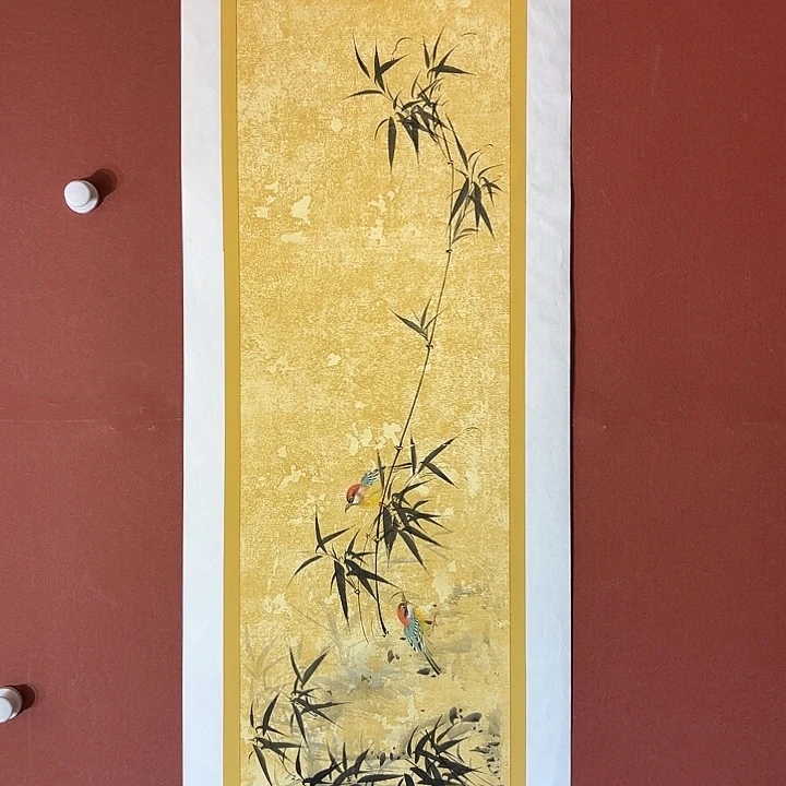 国画听兰老师花鸟